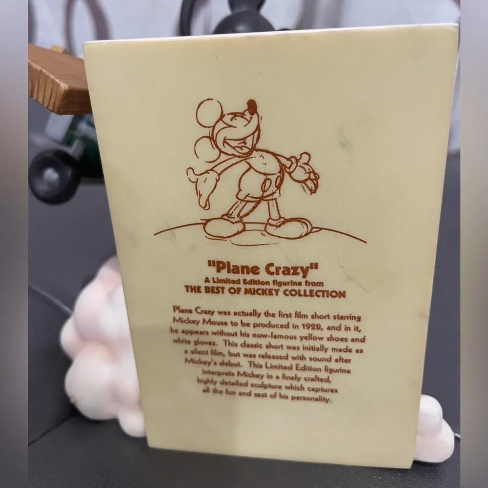 Disney Vintage Mickey Mouse in plane crazy 1928 figurine